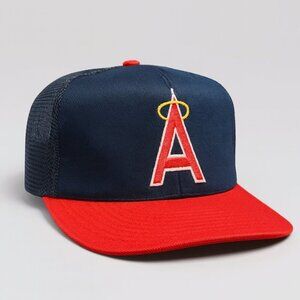 California Angels Vintage Hat Cap Snapback Red Trucker Mesh MLB Baseball